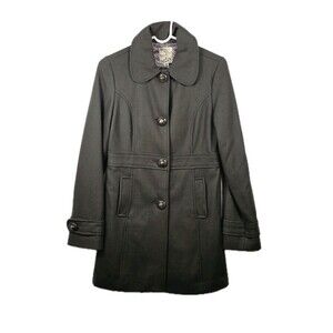 Tulle Women's Medium Olive Green Wool Blend Pea Coat